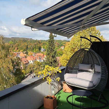 Ferienwohnung Das Kleine Penthouse Mit Kamin Bad Sachsa Exterior foto