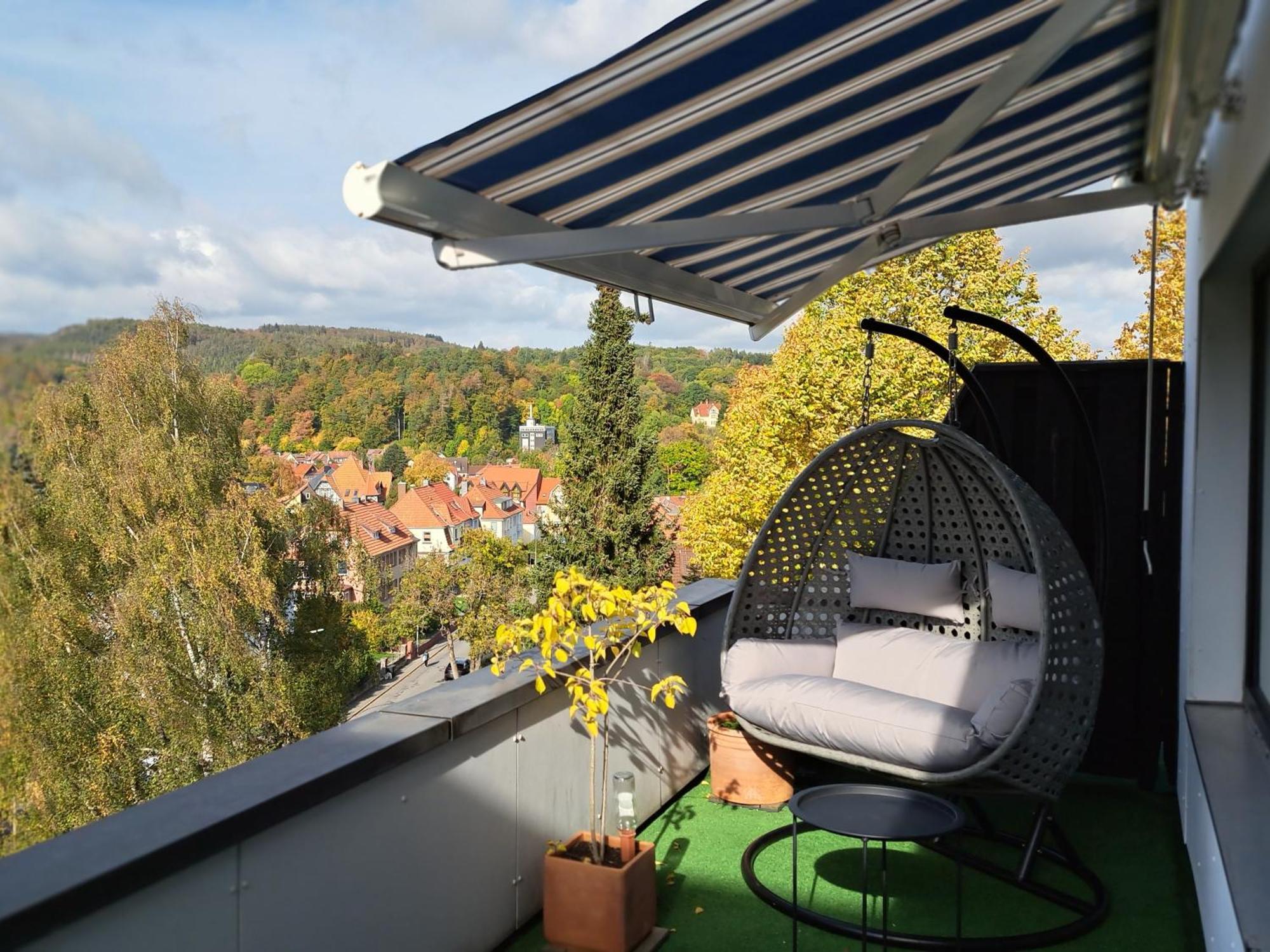 Ferienwohnung Das Kleine Penthouse Mit Kamin Bad Sachsa Exterior foto